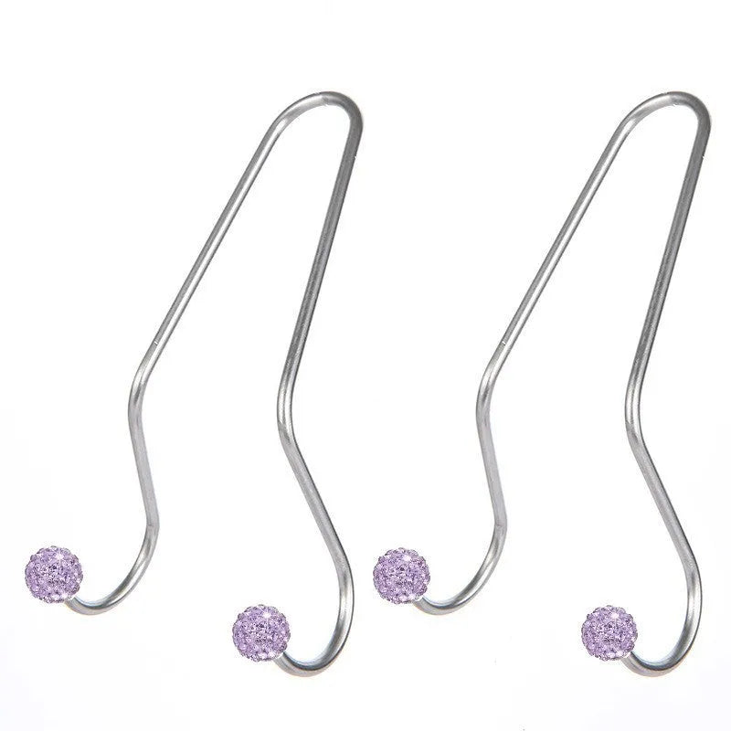 Stainless steel car seat headrest hook with rhinestone decoration in various colours