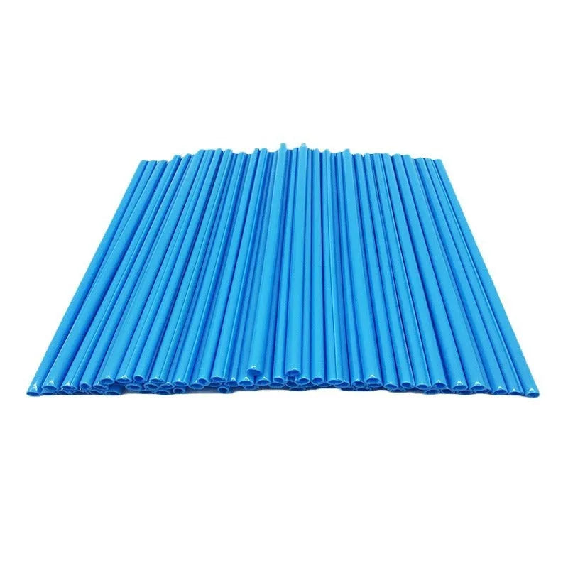 Motorcycle steel wire spoke decorations in assorted colours: red, blue, yellow, green, pink, purple, orange, white, and black.