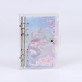 Metal binder shell loose leaf notebook with PVC cover in Alice Castle colour, showing Daolin paper and pull side bag.