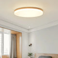 Japanese minimalist LED ceiling lamp with wood art body and acrylic shade