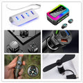 Outdoor professional seven-in-one multifunctional survival whistle in army green 98x29mm
