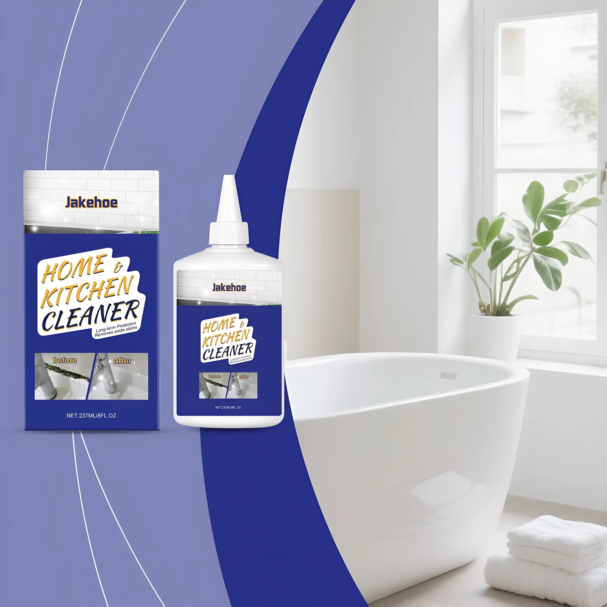 237ml decontamination gel bottle for household kitchen and bathroom surface cleaning