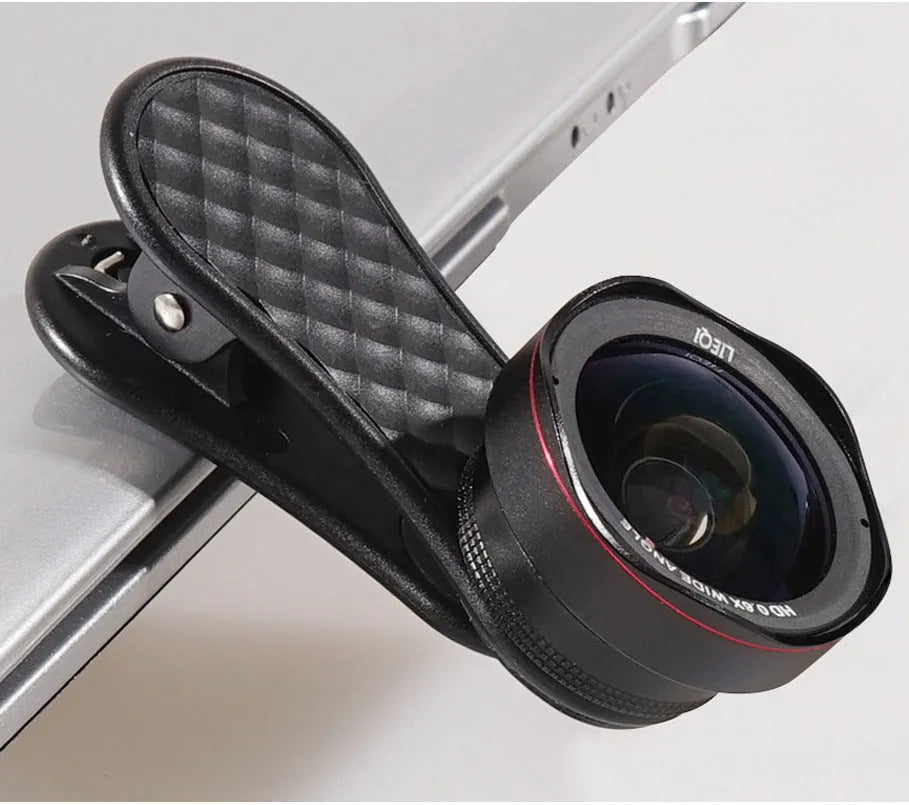 Black silver rose gold mobile phone wide-angle and macro lens kit with clip and storage box