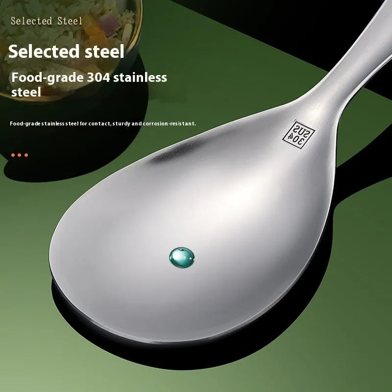 304 stainless steel meal spoon with solid colour finish and simple style design