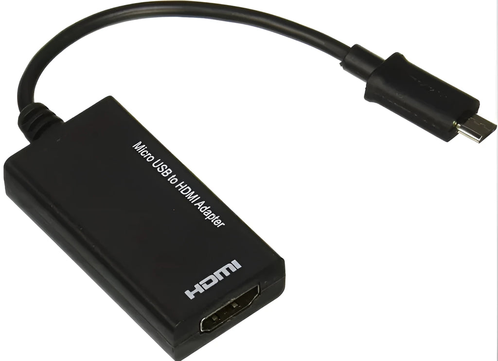 Black DisplayPort to HDMI adapter cable with 12cm length for smartphone TV connection