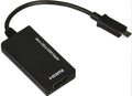 Black DisplayPort to HDMI adapter cable with 12cm length for smartphone TV connection