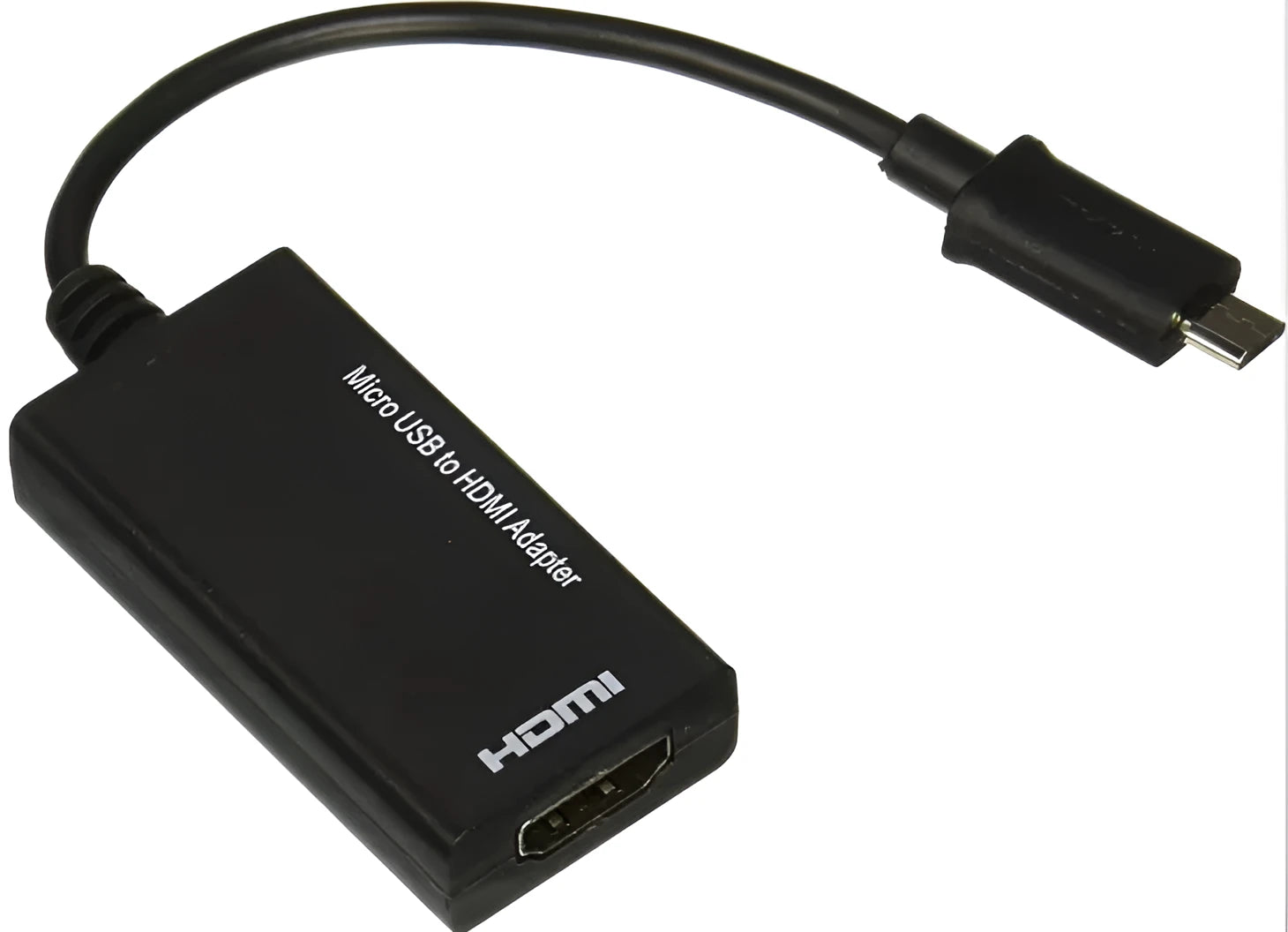 Black DisplayPort to HDMI adapter cable with 12cm length for smartphone TV connection