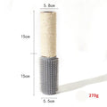 Brown or grey sisal cat scratching post measuring 30cm long