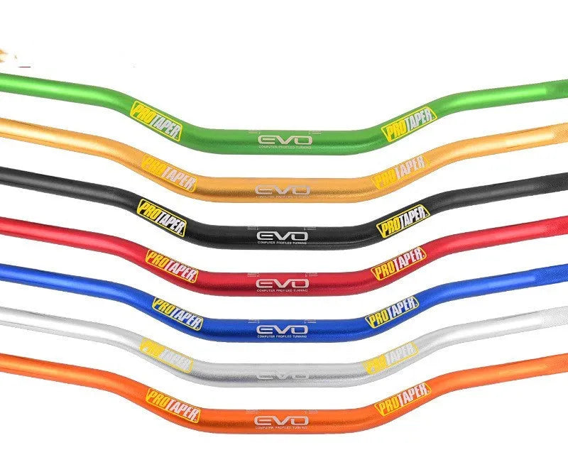 Orange aluminium scrambling motorcycle handlebar with 28mm diameter and 80cm width measurement