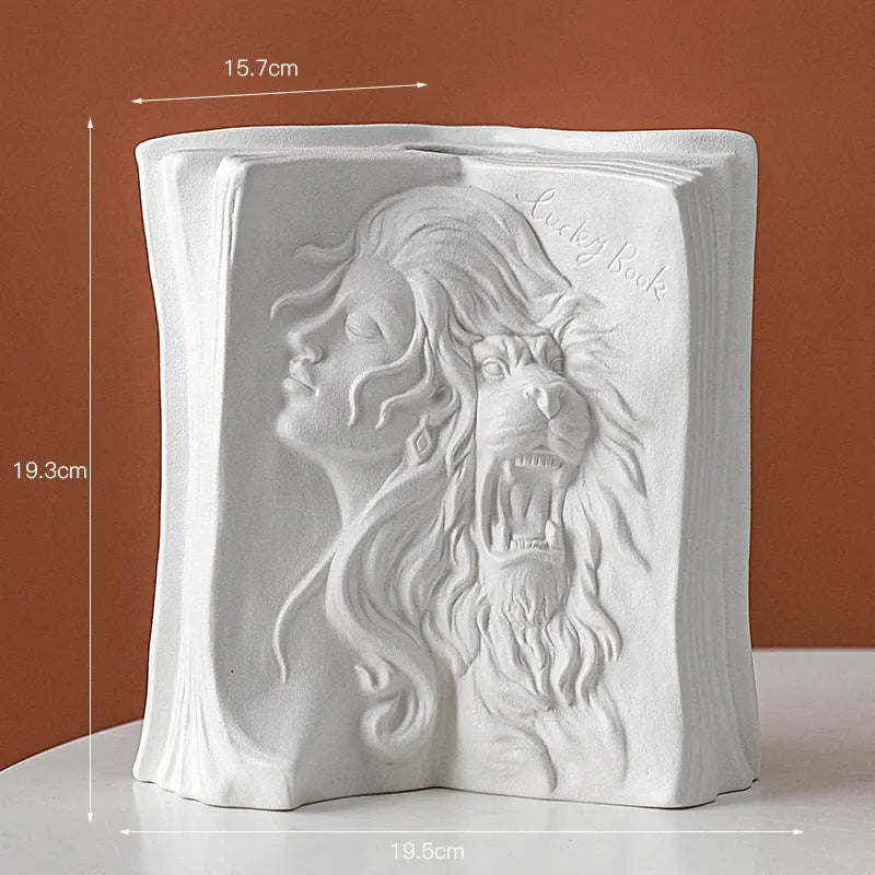 Ceramic book stand decorative ornament in modern simplicity style