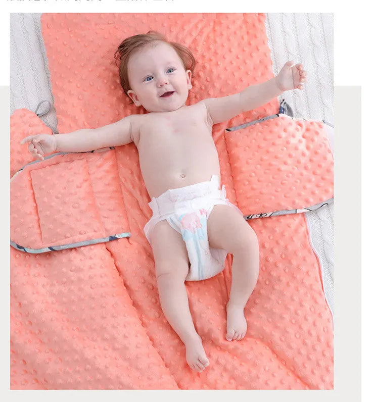 Newborn baby fleece stroller cover quilt 80x46cm with soft lining in Animal pattern