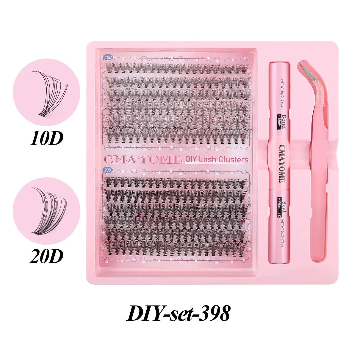 DIY single cluster false eyelashes with artificial fibre construction measuring 15.5cm length