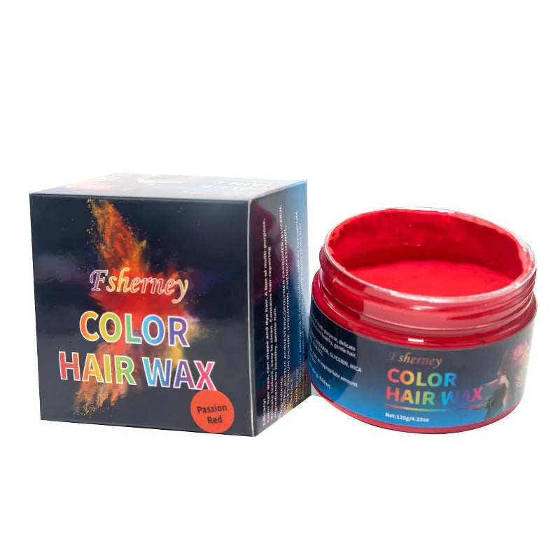 120g tub of hair styling clay hair dye in one of nine colour options