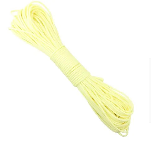 Luminous 9-core paracord rope glow in the dark camping outdoor safety 7.5m 5mm 550lb blue