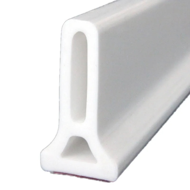 Flexible TPE silicone bathroom waterproof strip for shower room floor water blocking in black, white or grey