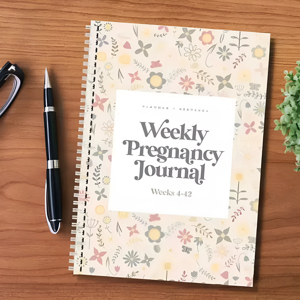 A5 pregnancy diary notebook with weekly layout for tracking pregnancy milestones