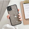 iPhone case with integrated crystal eye massager in black and white colour options