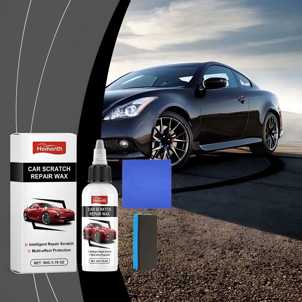 Car scratch care cream 50g tube with sponge and towel for paintwork cleaning and polishing