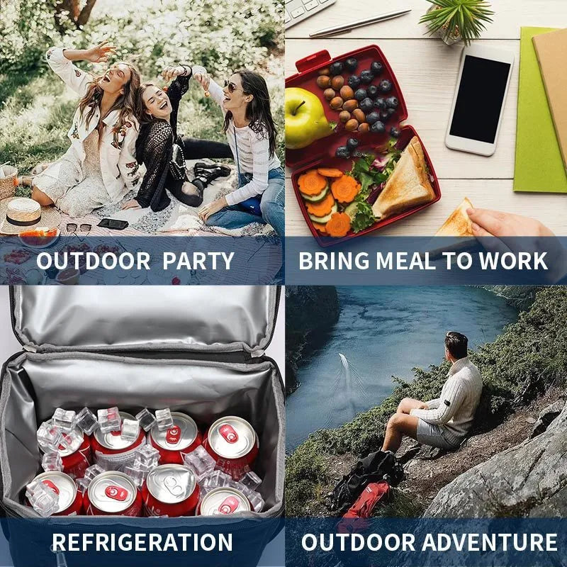 Double layer insulated backpack cooler with 22L capacity in waterproof Oxford cloth