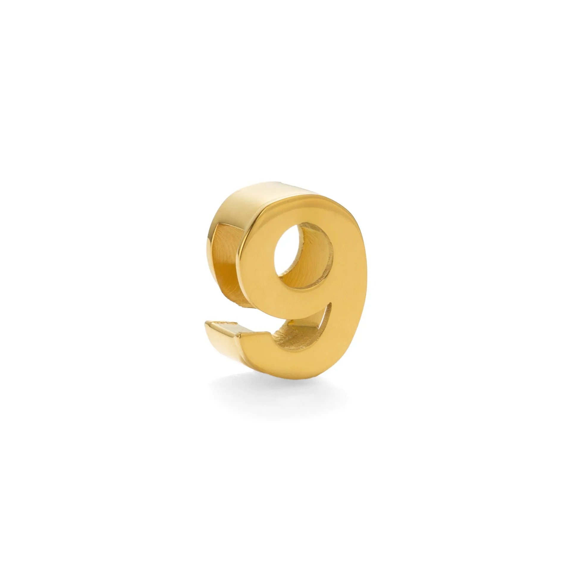 Titanium steel number letter necklace with 40.5cm chain and electroplated gold or silver finish