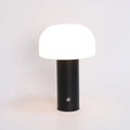 USB-powered decorative atmosphere table lamp in black, green, orange, or white plastic.