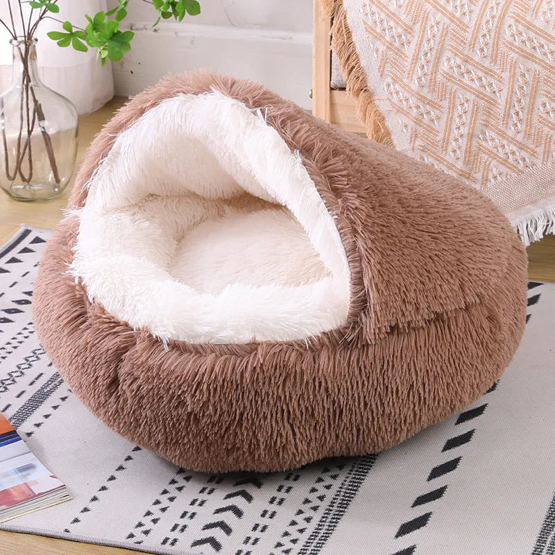 Waterproof cloth dog kennel in a semi-surrounded design showing gradient colour option