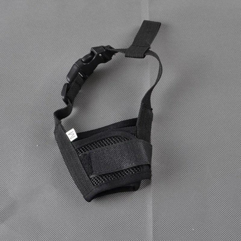 Adjustable plastic dog muzzle for safety and behaviour control in multiple colour options