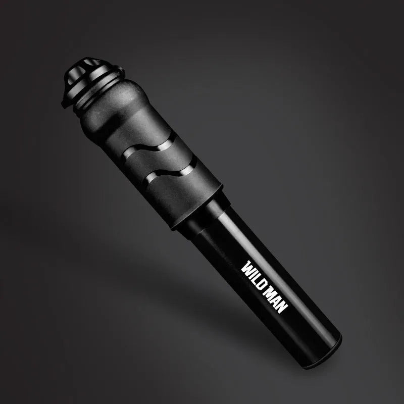WILD MAN portable bike pump 158mm 100PSI with Presta Schrader valve, black and silver options