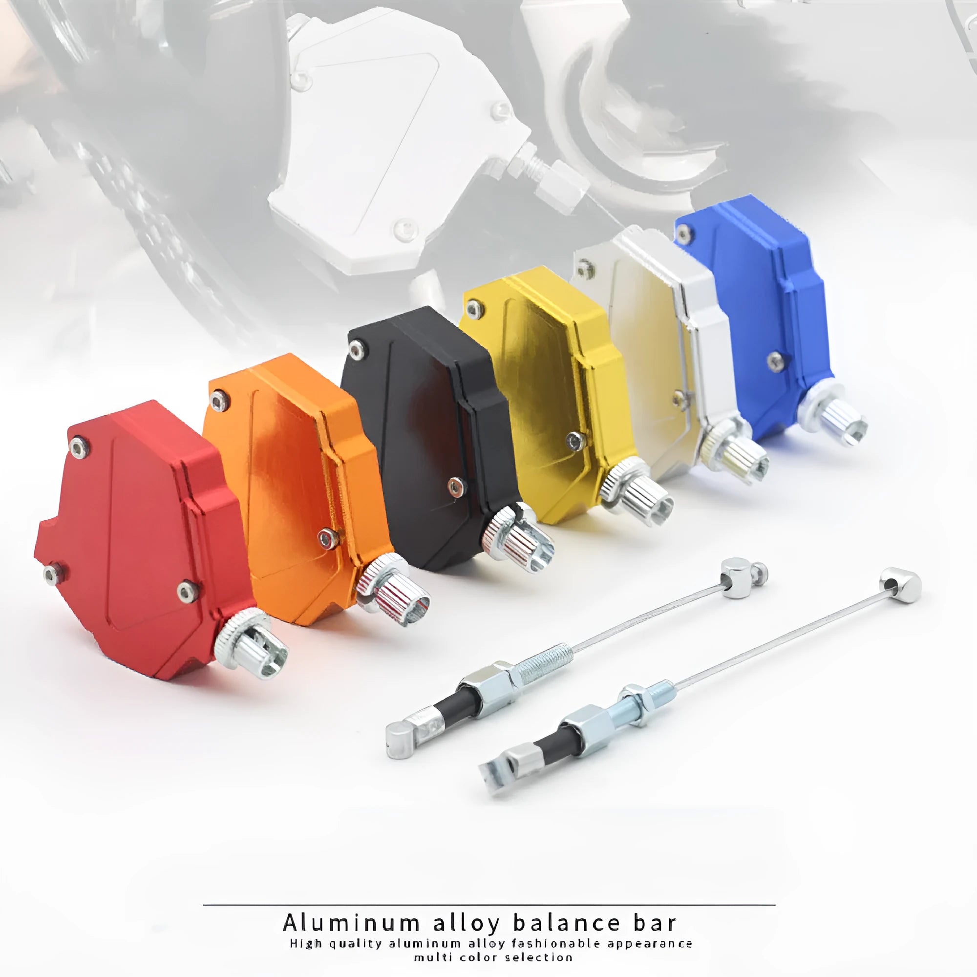 Aluminium alloy motorcycle clutch labour-saving box kit shown in multiple colour options.