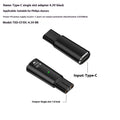 USB C charging adapter for 4.3V electric shavers and hair clippers in black colour