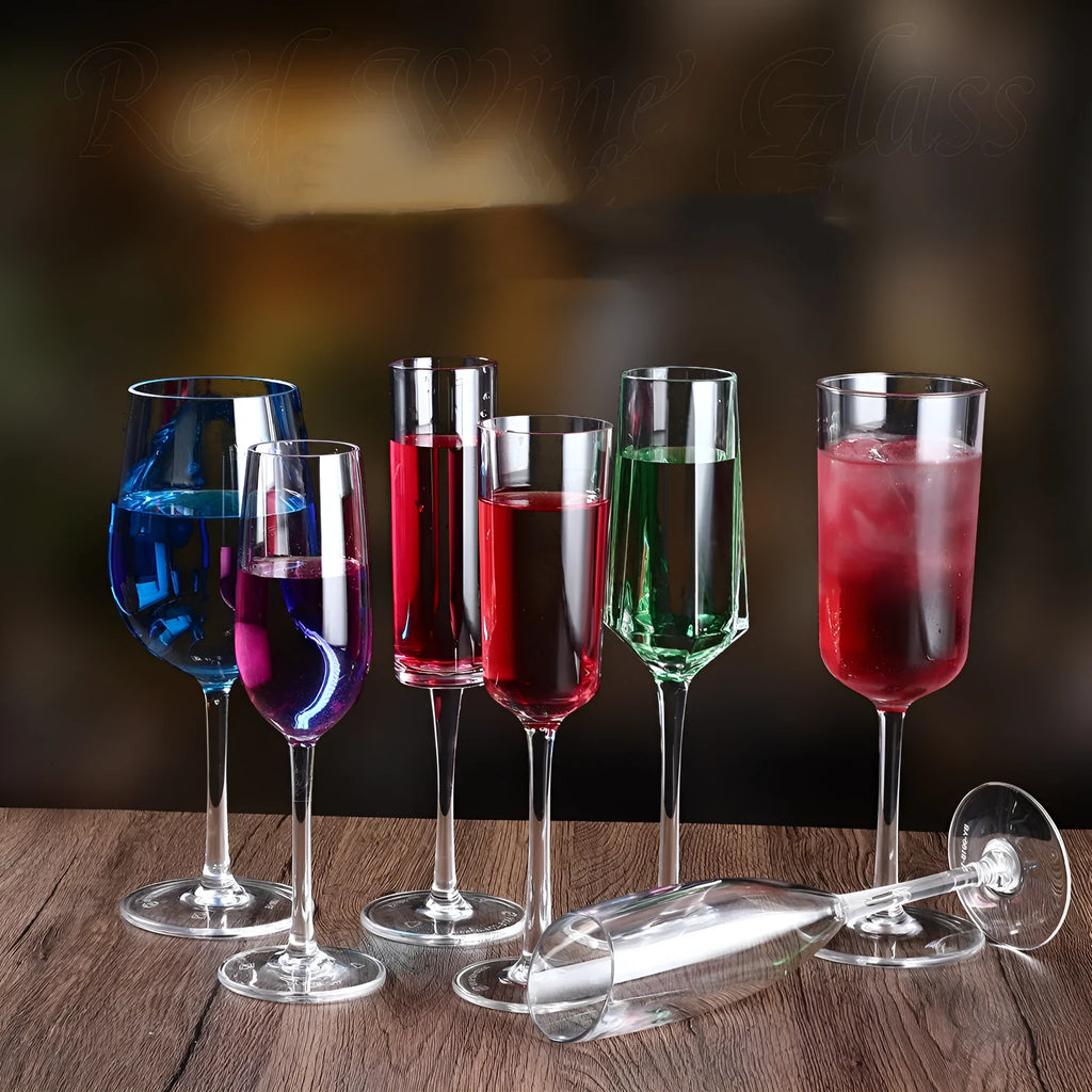 Transparent PC acrylic wine bottle with modern simple design, 300ml or 550ml capacity for party catering