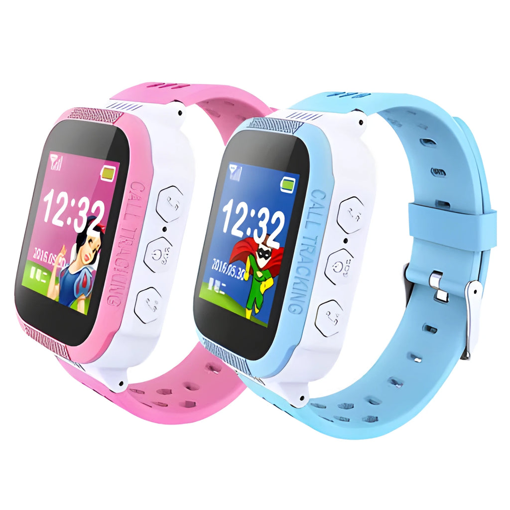 Blue children's phone watch with 1.44 inch IPS touchscreen display
