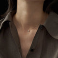 S925 silver geometric pendant necklace with jelly opal centrepiece