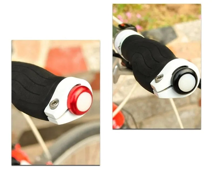 Aluminium alloy bicycle handle blocking light in black, red, blue, silver or gold with white rubber lampshade