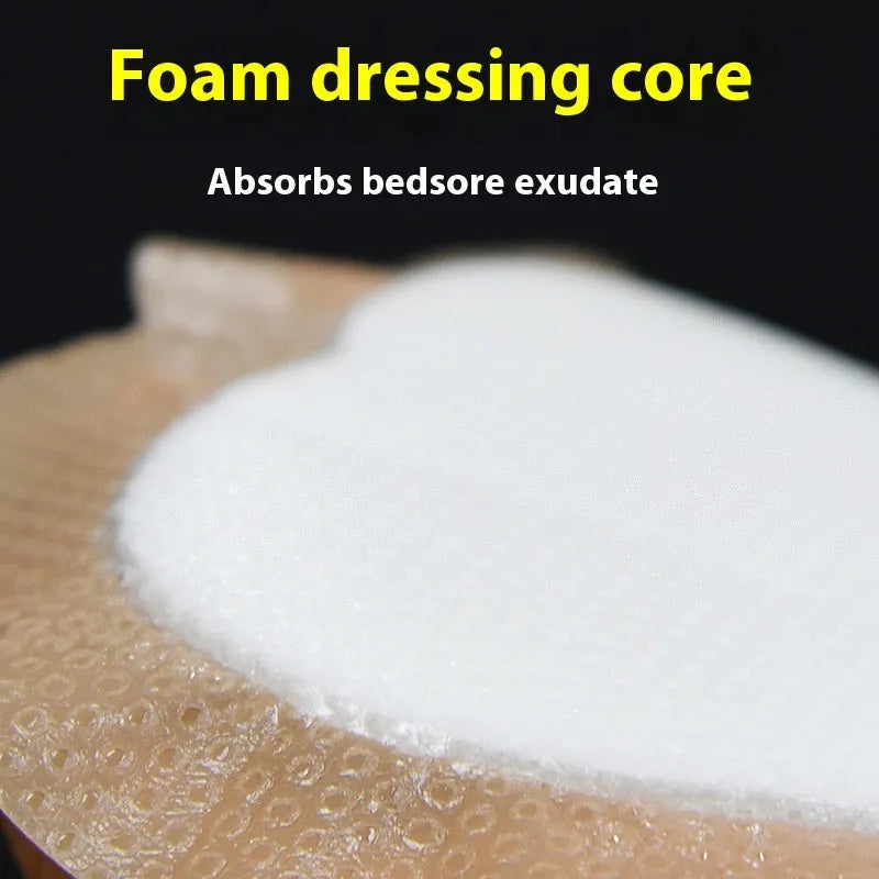 Large skin colour silicone bedsore dressing with adhesive backing for pressure ulcer care