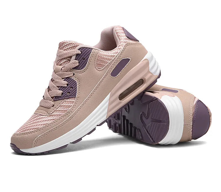 Women's beige orange casual shoes with a 3.5cm block heel, shown on a size chart.