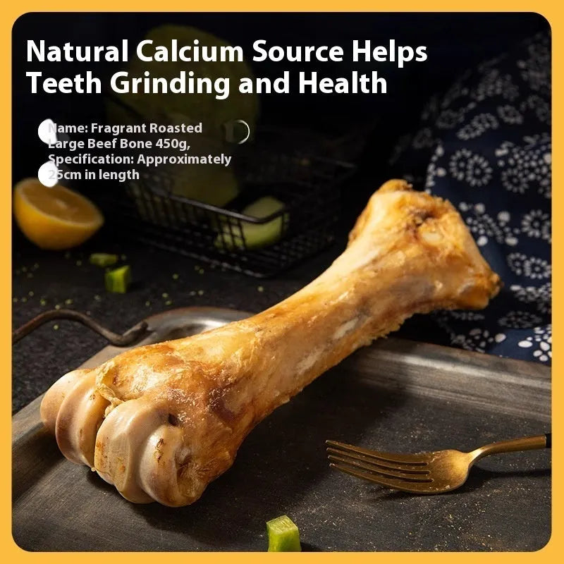 Roasted ox bone dental chew stick for puppies in large, medium, and small sizes.