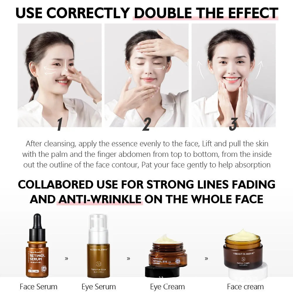 30ml bottle of retinol facial serum for dry lines and fine lines