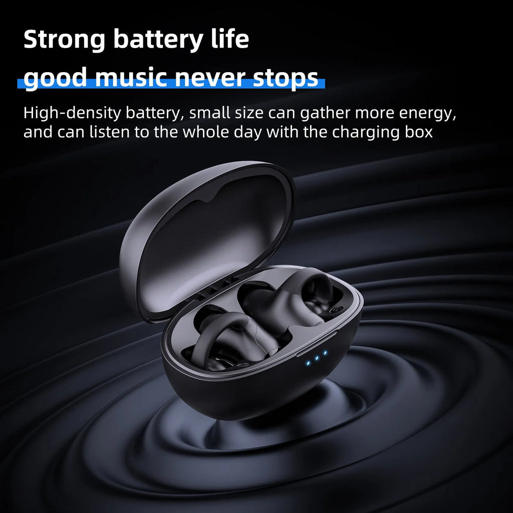 Black T306 Bluetooth wireless sports headset with ear hook design.