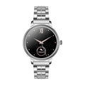 AK38 ladies smartwatch with stainless steel band and 1.09 inch colour screen.