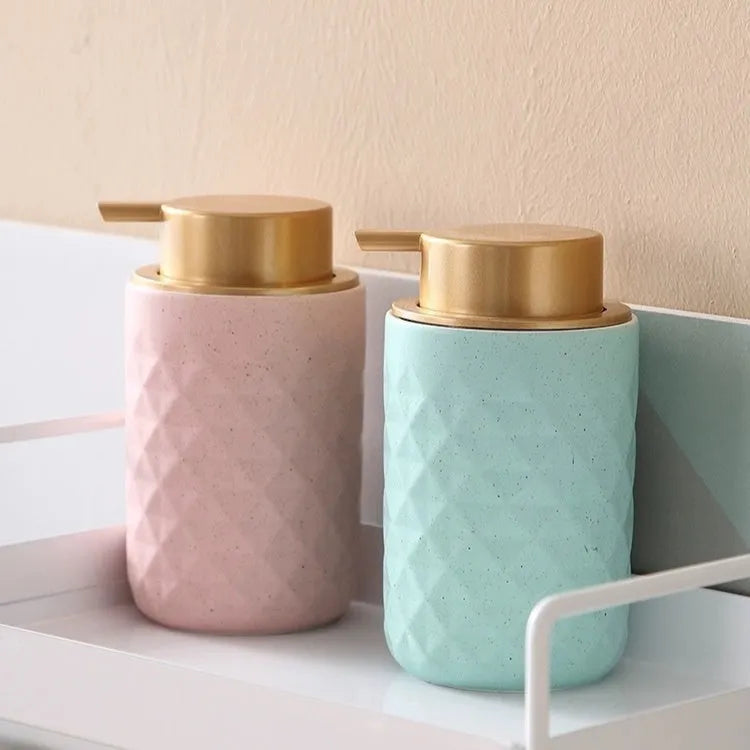 ABS plastic foam pump dispenser for facial cleansers with large pump head in metallic finish