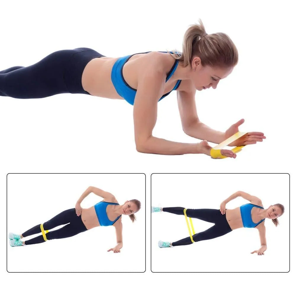 Resistance band set in ArmyGreen and Khaki colours for yoga fitness home gym outdoor training high elasticity TPR material