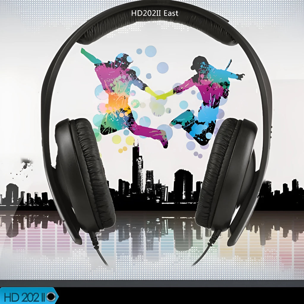 Black professional wired gaming headphones with over-ear cups, microphone, and 2.5 metre cable