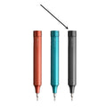 24-in-1 aluminium repair screwdriver set with magnetic bit storage in black, green, or red for phone and computer maintenance