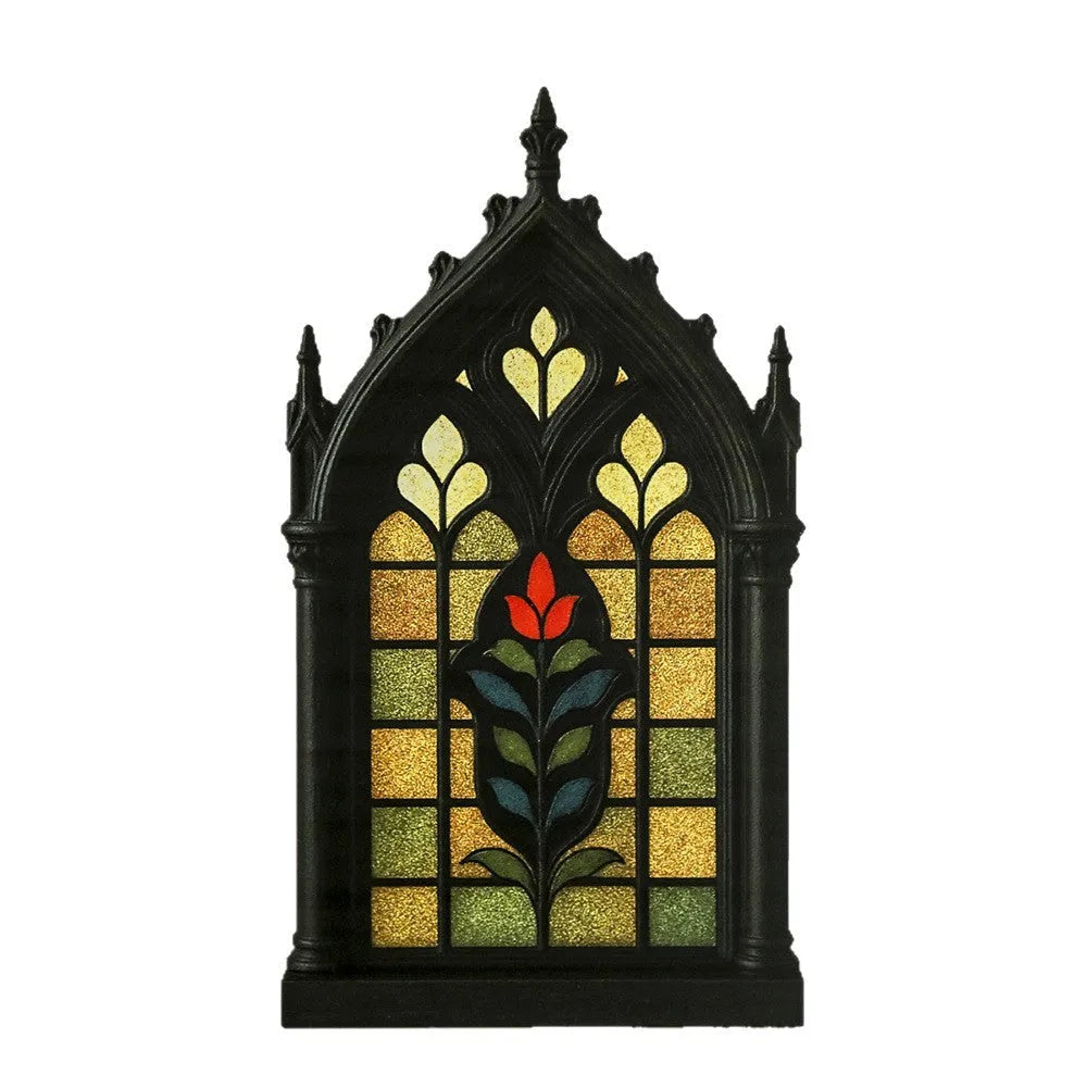 Black wooden Gothic style door frame storage rack wall mounted pendant decoration