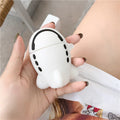 Airplane cartoon design silicone flip protective case with hook for Apple AirPods 1 and 2 generation