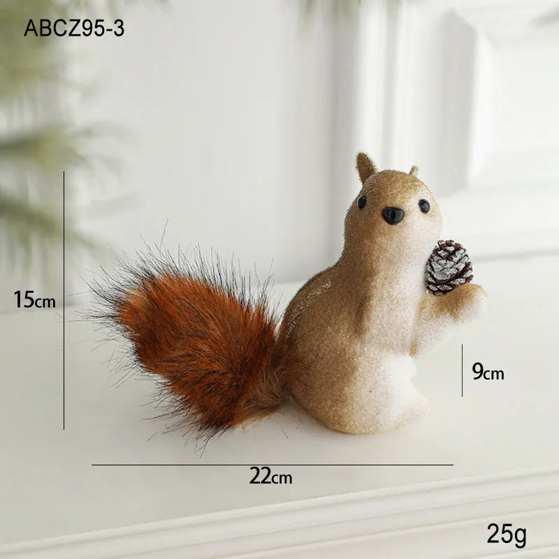 Foam squirrel pendant Christmas tree decoration in cartoon style, one of nine available poses