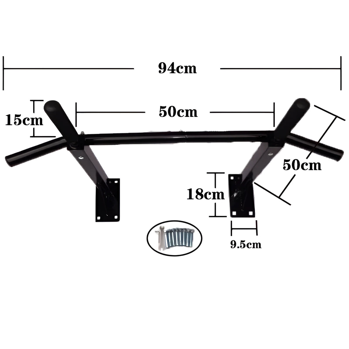 Indoor pull-up equipment with high carbon steel ordinary connecting bar and black sponge covers