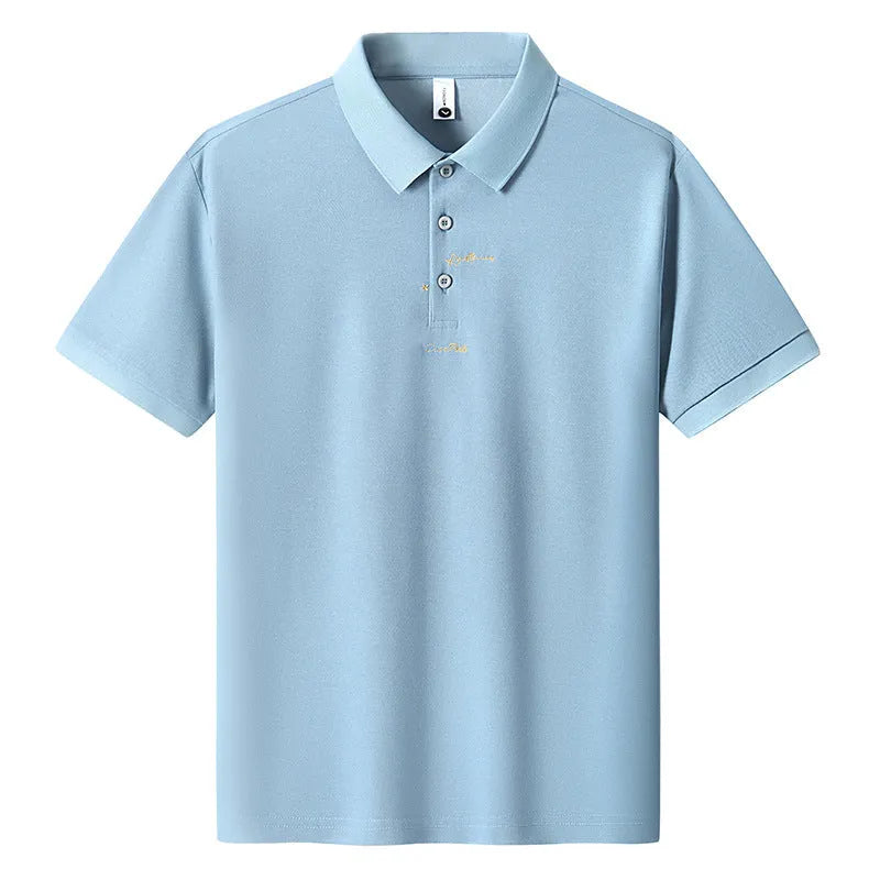 Men's loose-fit casual cotton t-shirt with a printed letter design in a sky blue colour.