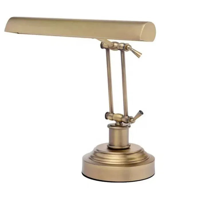 Bronze or nickel metal table lamp with touch dimming and music spectrum for piano practice, 220V socket powered.